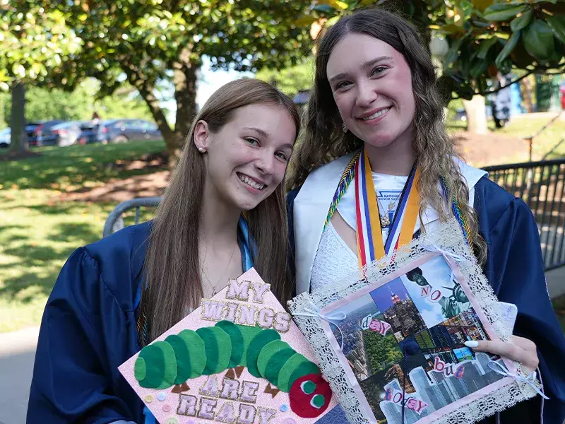 Colgan HS students at graduation